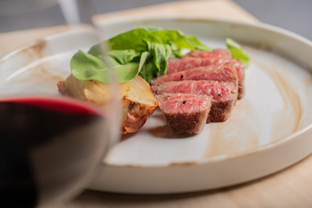 和牛料理とワインのペアリング